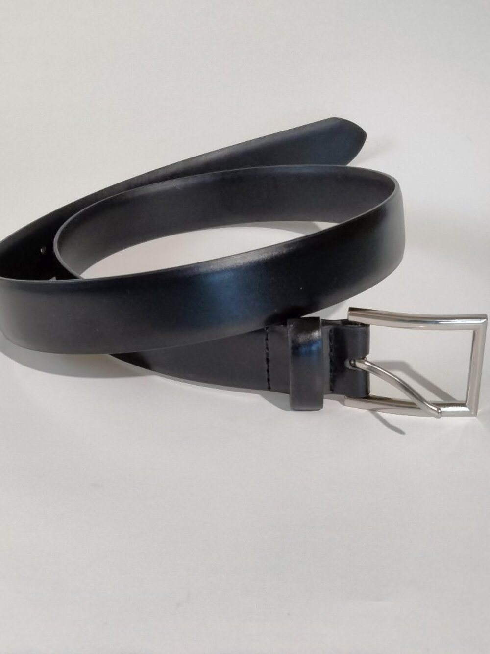 Bill Adler Belt Men's 32" Black Man-Made Material Stainless Steel Buckle